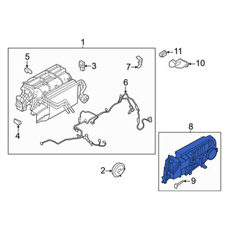 Audi OE - A/C Evaporator Core and Case Assembly