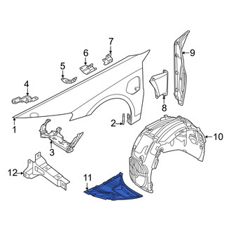 Audi OE - Front Left Fender Liner Extension