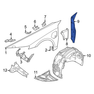 Audi OE - Front Left Fender Closing Plate