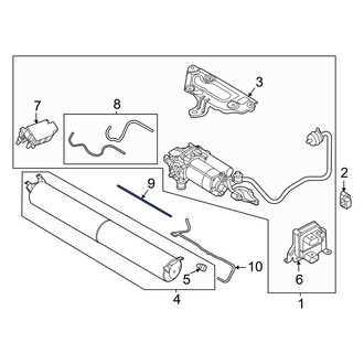 Audi OE - Front Left Air Suspension Compressor Line