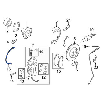 Audi OE - Front Disc Brake Pad Wear Sensor