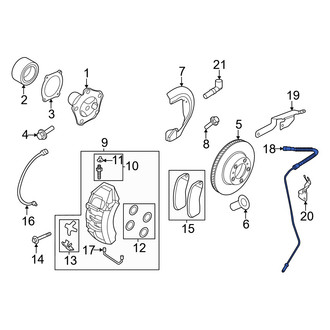 Audi OE - Front Left Brake Hydraulic Hose