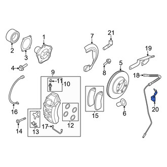 Audi OE - Right Brake Hydraulic Line Bracket