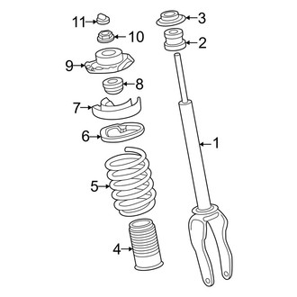 Audi OE - Front Suspension - Struts & Components (Shock Absorber)