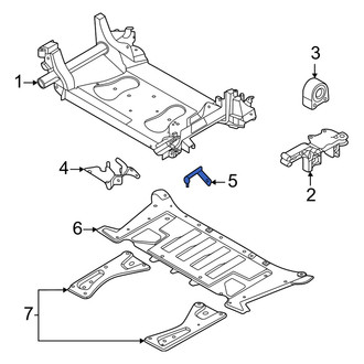 Audi OE - Rear Left Suspension Crossmember Reinforcement Bracket