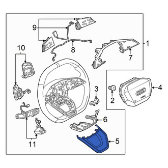 Audi OE - Upper Steering Wheel Trim