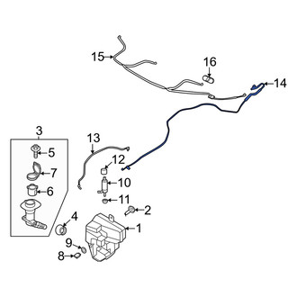 Audi OE - Front Center Windshield Washer Hose