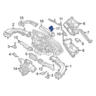Audi OE - Front Upper Center Instrument Panel Air Duct