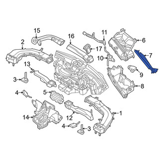 Audi OE - Front Upper Instrument Panel Air Duct