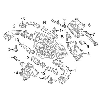 Audi OE - Instrument Panel - Ducts (Upper)