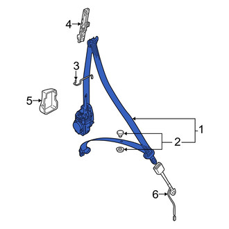Audi OE - Front Left Seat Belt Lap and Shoulder Belt