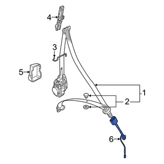 Audi OE - Front Seat Belt Receptacle