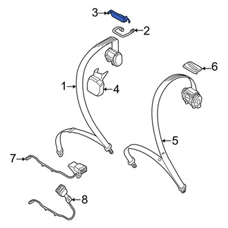 Audi OE - Rear Right Seat Belt Guide