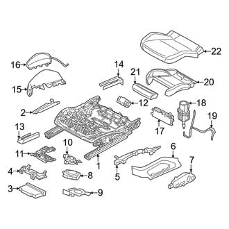 Audi OE - Seats - Front Seat Components (Seat Cushion)