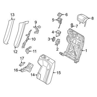 Audi OE - Seats - Rear Seat Components (Passenger Side, Seat Back and Components)