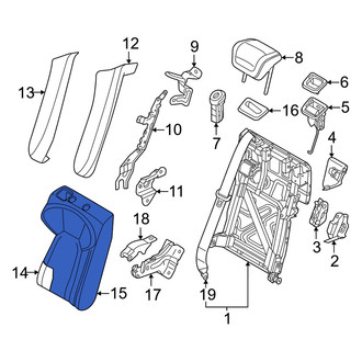 Audi OE - Rear Left Seat Back Cushion Cover
