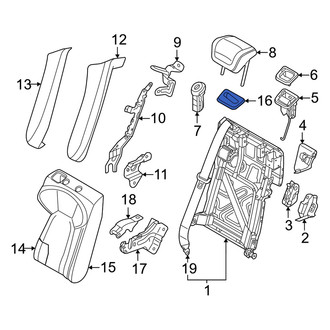 Audi OE - Rear Left Seat Belt Guide