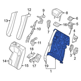 Audi OE - Rear Left Seat Back Frame