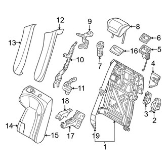Audi OE - Seats - Rear Seat Components (Drivers Side, Seat Back and Components)