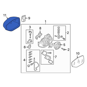 Audi OE - Front Left Door Mirror Cover