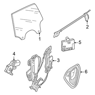 Audi OE - Rear Door - Glass & Hardware