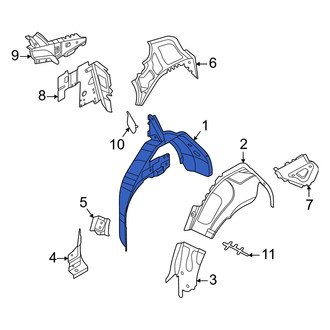Audi OE - Rear Left Inner Wheel Housing Side Panel