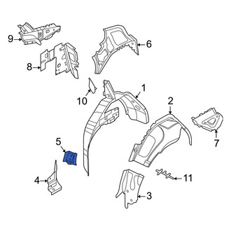 Audi OE - Rear Left Inner Wheel Housing Bracket