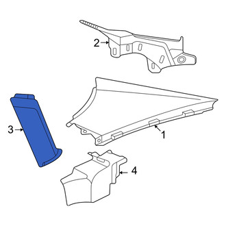 Audi OE - Rear Left Inner Body C-Pillar Trim Panel