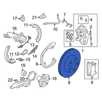 Audi OE - Rear Disc Brake Rotor