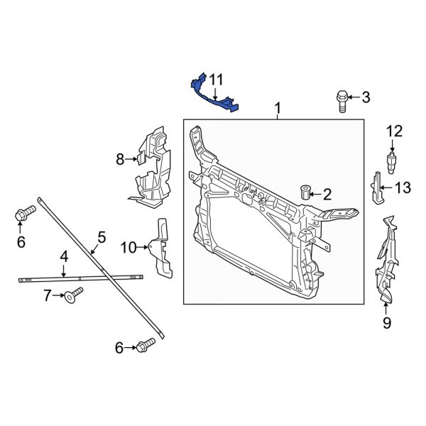 Radiator Support Air Duct