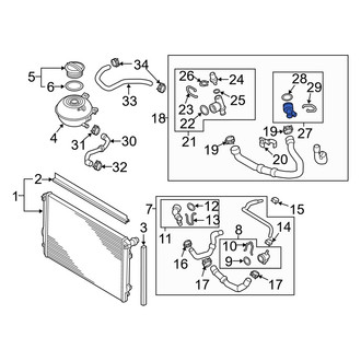 Audi OE - Radiator Coolant Hose Adapter