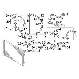 Audi OE - HVAC Heater Hose Connector