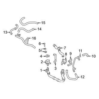 Audi OE - Cooling - Hoses & Lines (Right Side), (Convertible)