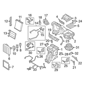 Audi OE - Air Conditioner & Heater - Evaporator & Heater Components (Convertible)
