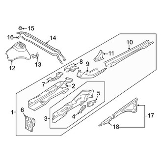 Audi OE - Fender - Structural Components & Rails (Convertible)