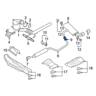 Audi OE - Rear Exhaust Muffler Clamp