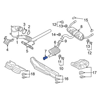 Audi OE - Rear Exhaust Muffler Clamp