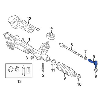 Audi OE - Left Outer Steering Tie Rod End