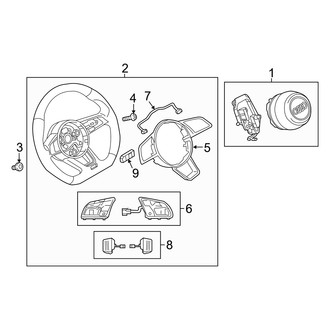 Audi OE - Steering Wheel & Trim (With Flat Bottom), (Convertible)