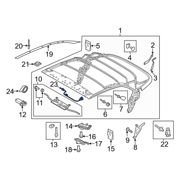 Convertible Top Wiring Harness