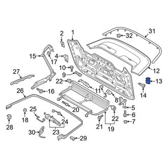 Audi OE - Convertible Top Stowage Compartment Trim Panel Clip