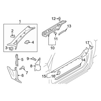 Audi OE - Pillars, Rocker & Floor - Interior Trim (Convertible)