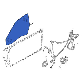 Audi OE - Front Left Door Glass