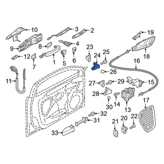 Audi OE - Rear Right Upper Inner Door Hinge