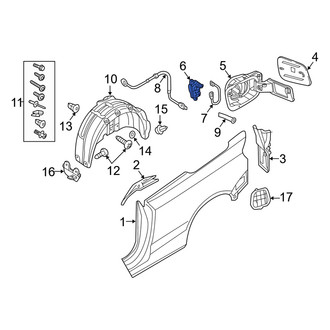 Audi OE - Rear Fuel Filler Door Lock Actuator