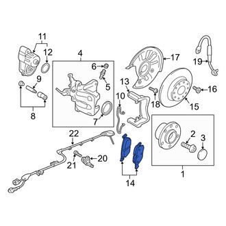 Audi OE - Rear Disc Brake Pad Set