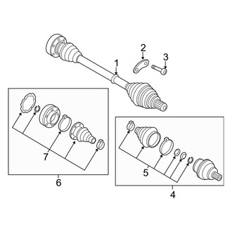 Audi OE - Rear Suspension - Drive Axles (Premium / Premium Plus / Prestige Convertible)