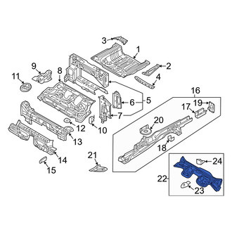 Audi OE - Rear Center Floor Pan Crossmember