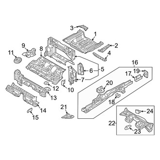 Audi OE - Rear Body & Floor - Floor & Rails (Premium / Premium Plus / Prestige Convertible)