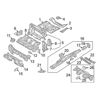Audi OE - Rear Body & Floor - Floor & Rails (Premium / Premium Plus / Prestige Convertible)